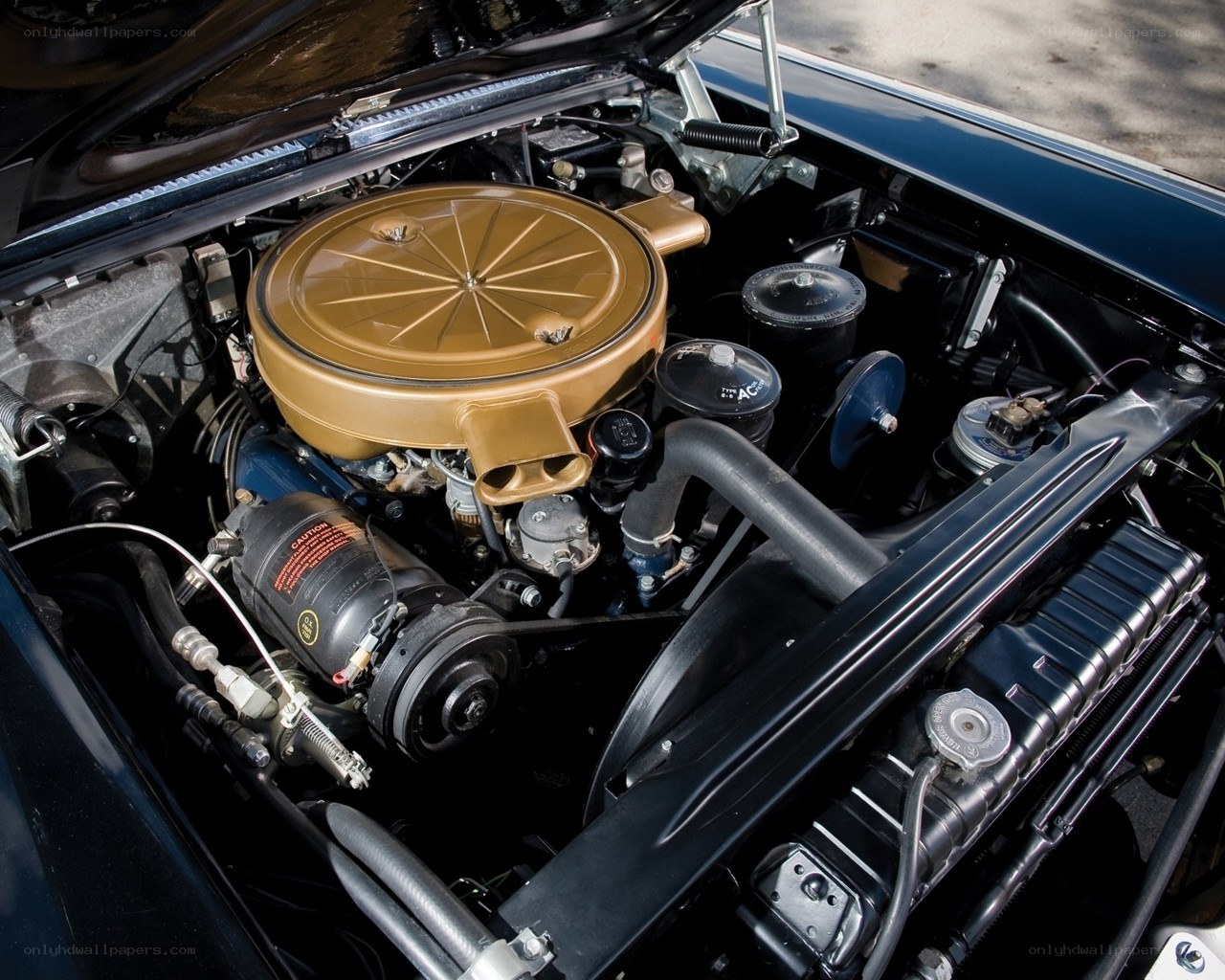 classic car engine bay