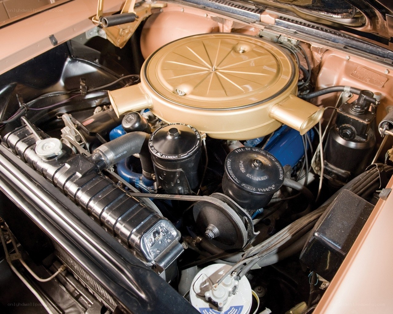 classic car engine bay