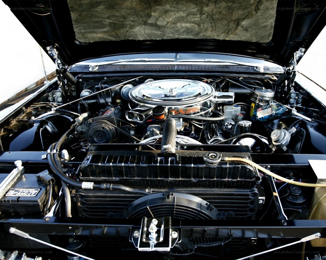 classic car engine bay