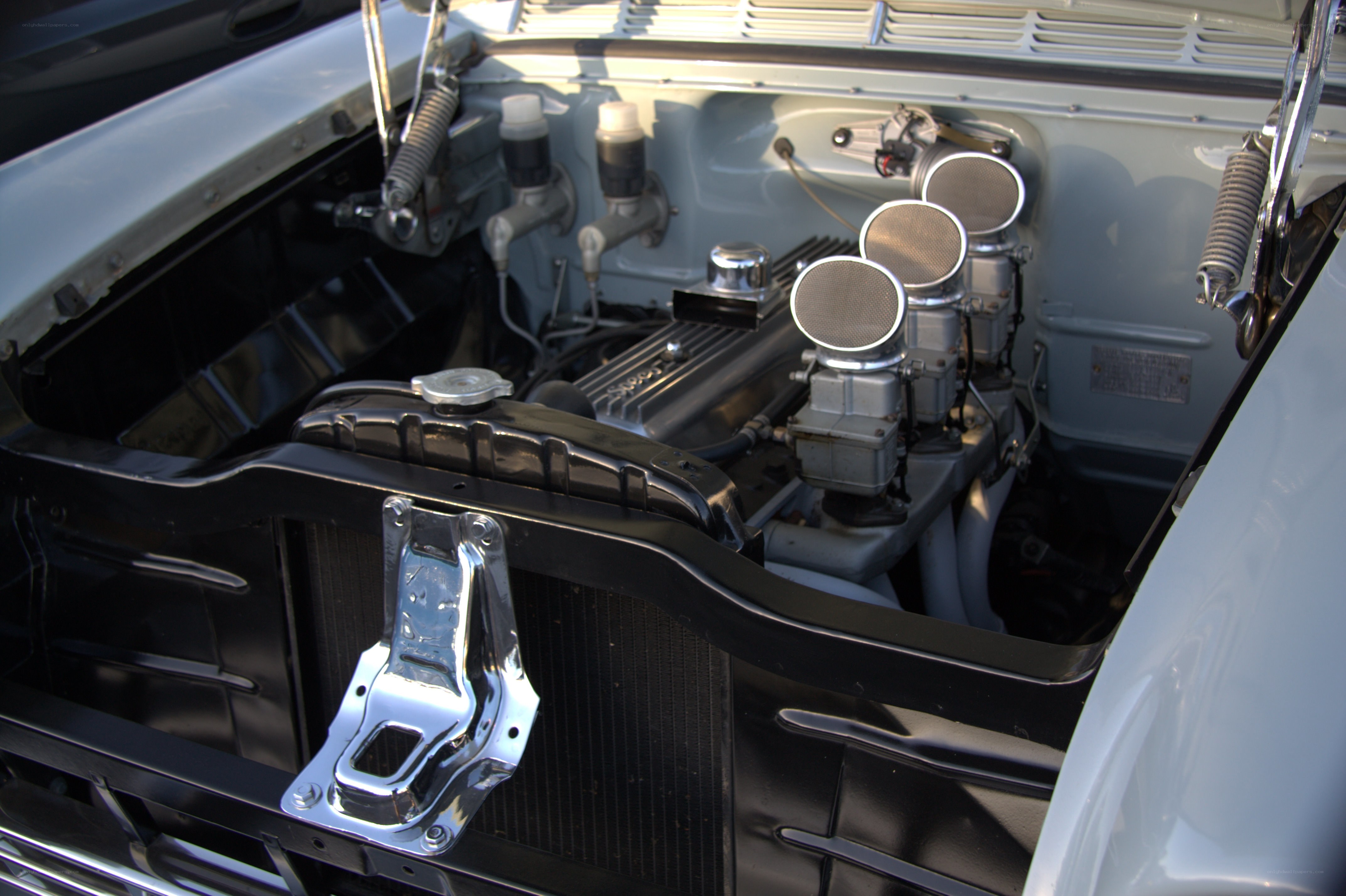 classic car engine bay