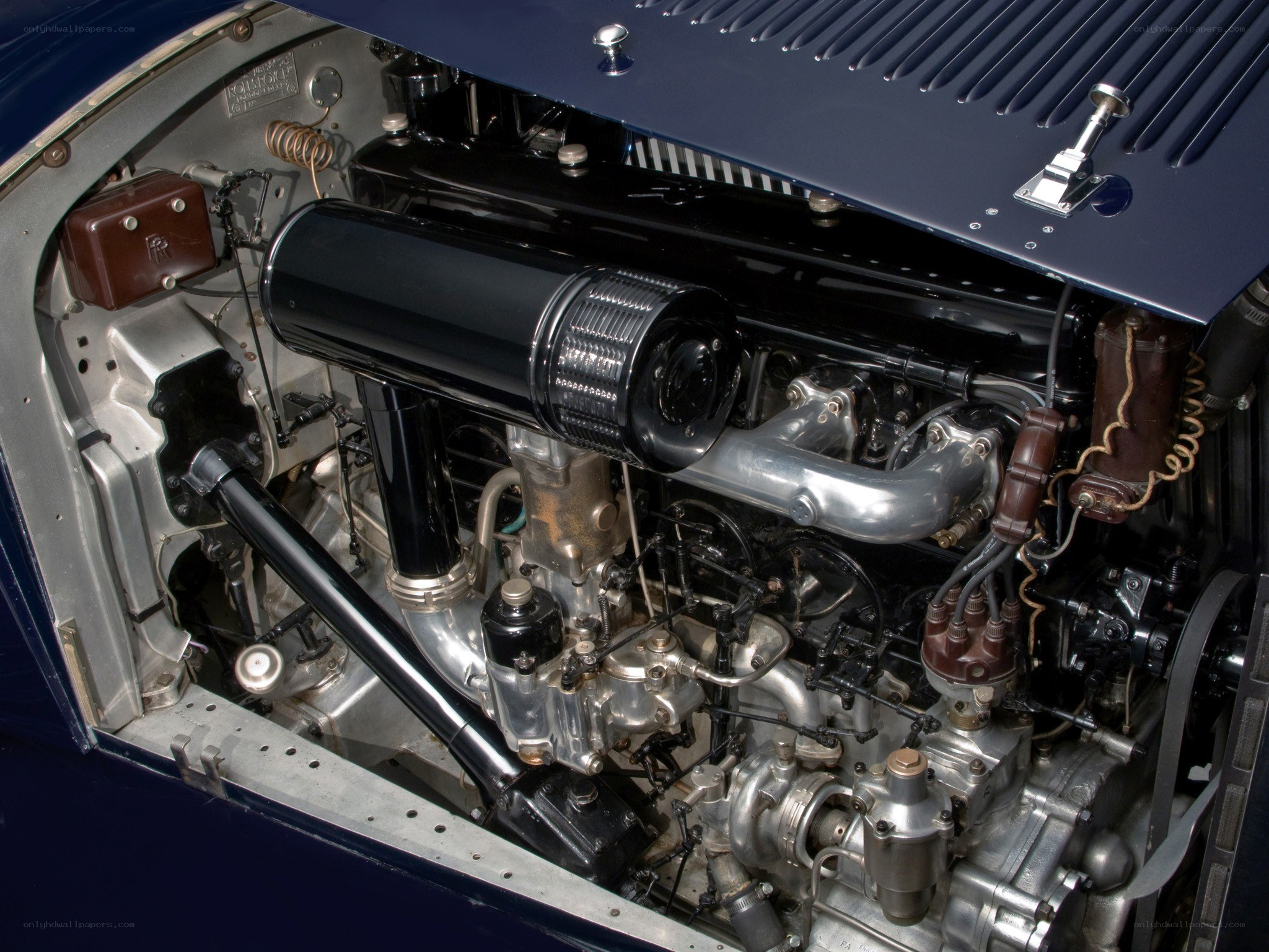 Classic car engine bay