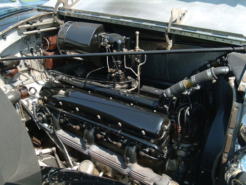 Classic car engine bay