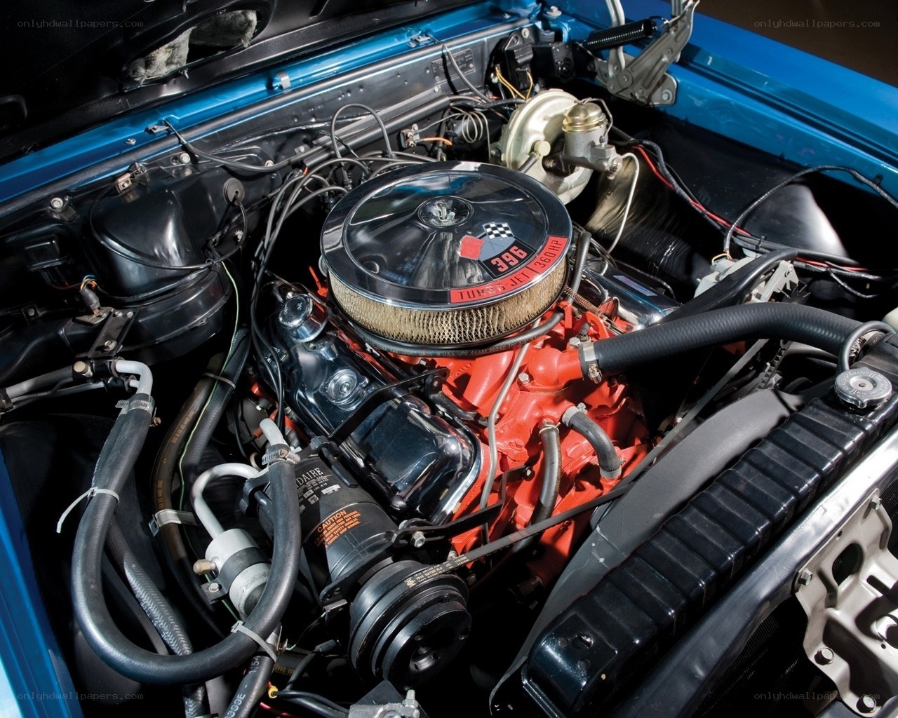 classic car engine bay