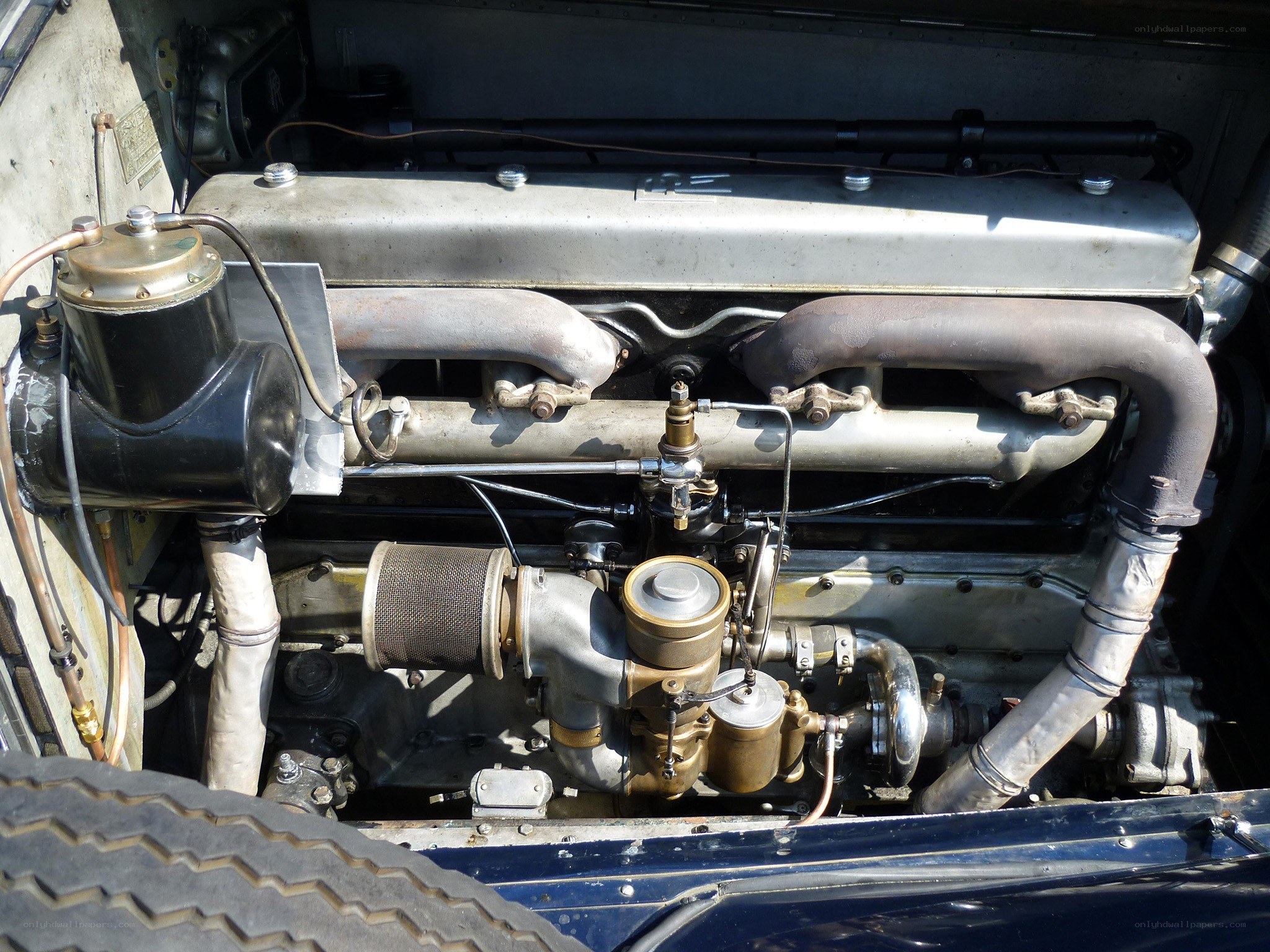 classic car engine bay