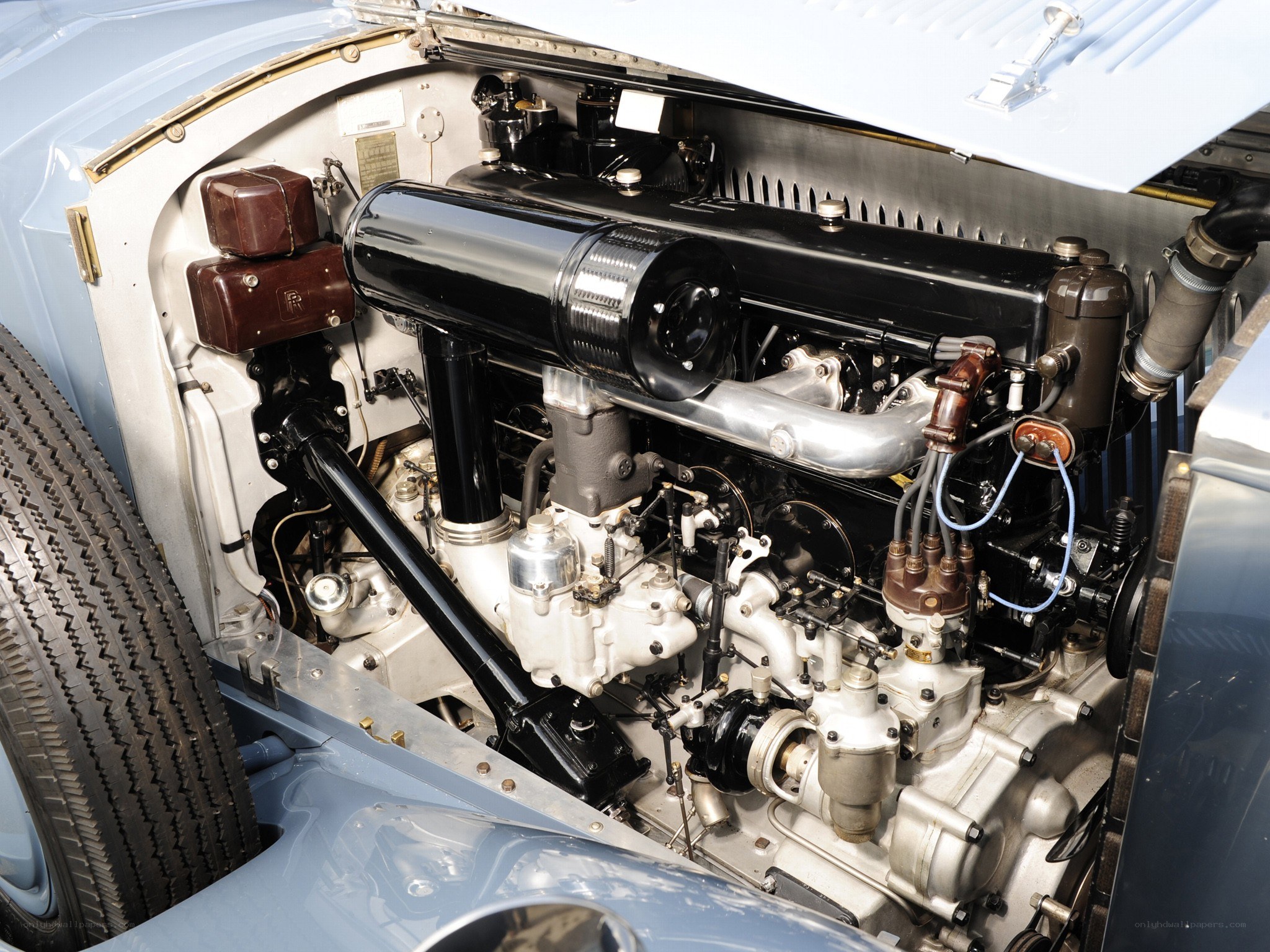 classic car engine bay
