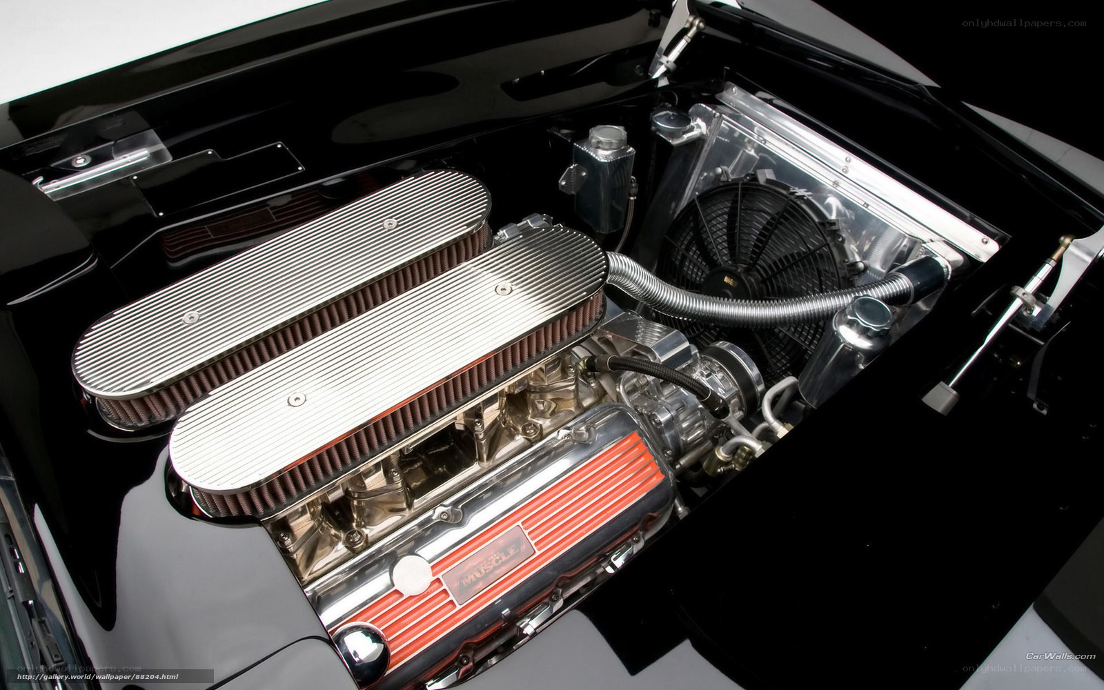 classic car engine bay