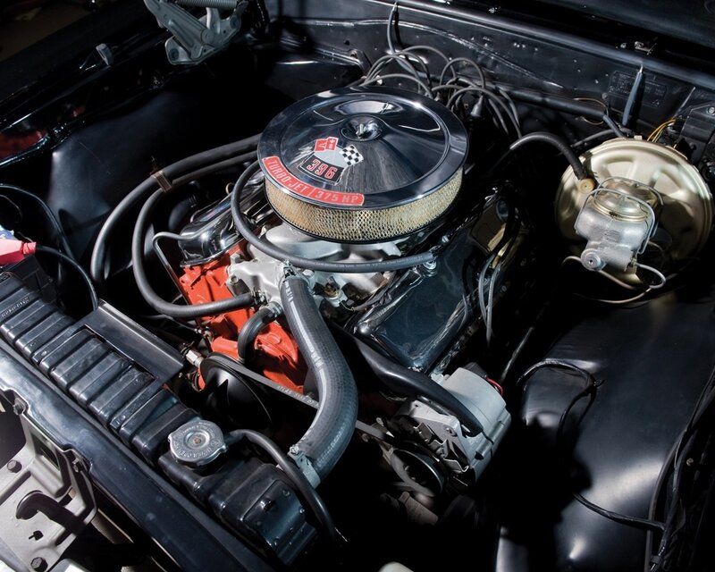 Classic Car Engine — Black, Dramatic