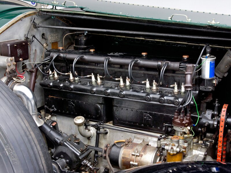 Classic Car Engine — Black, Mechanical, Photograph, Spark Plugs, Wires