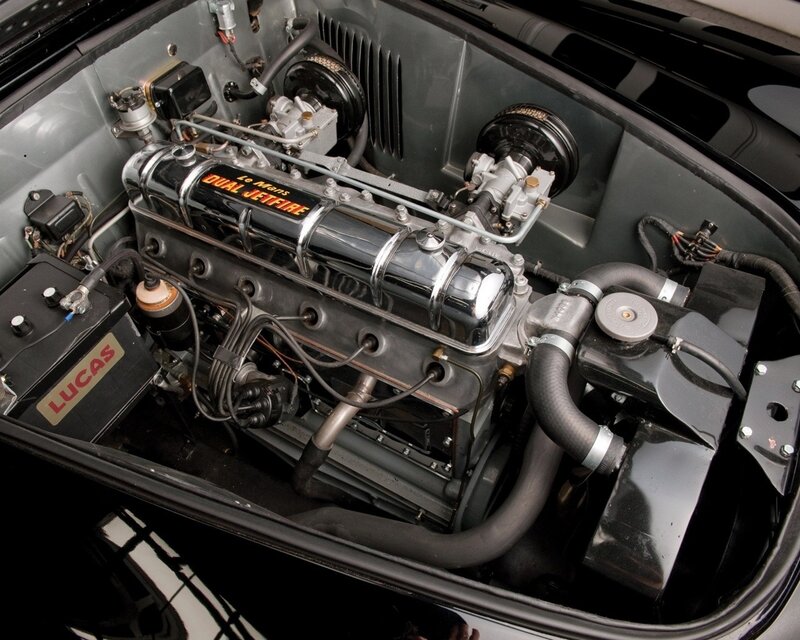 Classic Car Engine — Black, Mechanical, Photograph