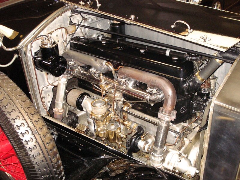 Classic Car Engine — Black, Mechanical, Photograph, Tire