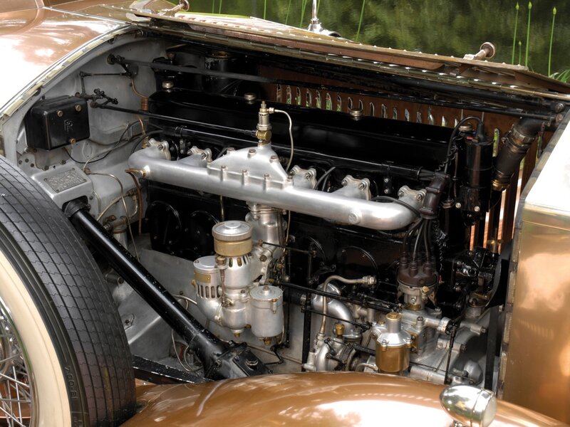 Classic Car Engine — Brown