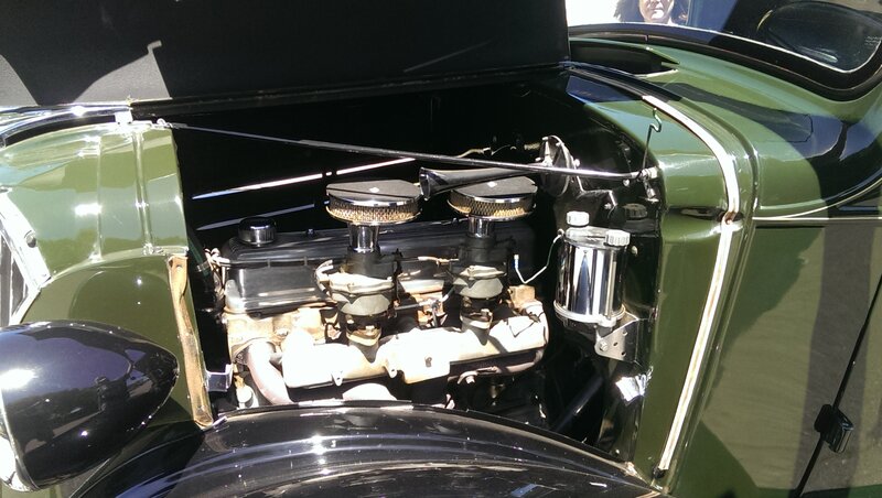 Classic Car Engine — Green