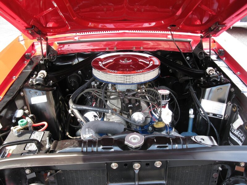 Classic Car Engine — Red