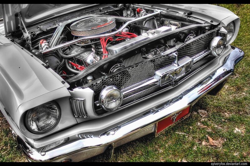 Classic Car Engine — Silver, Detailed, Photograph, Grille