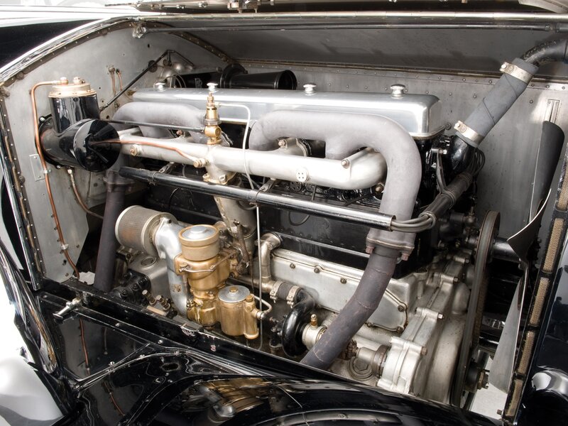 Classic Car Engine — Silver, Mechanical, Photograph