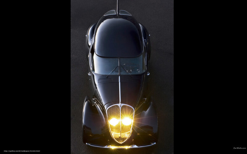 Classic car from above