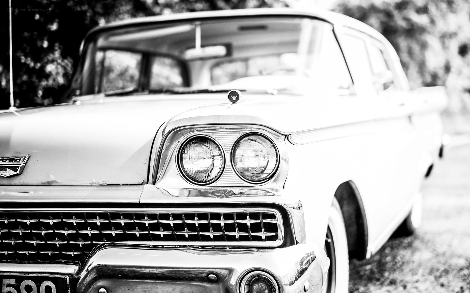 Classic car front view