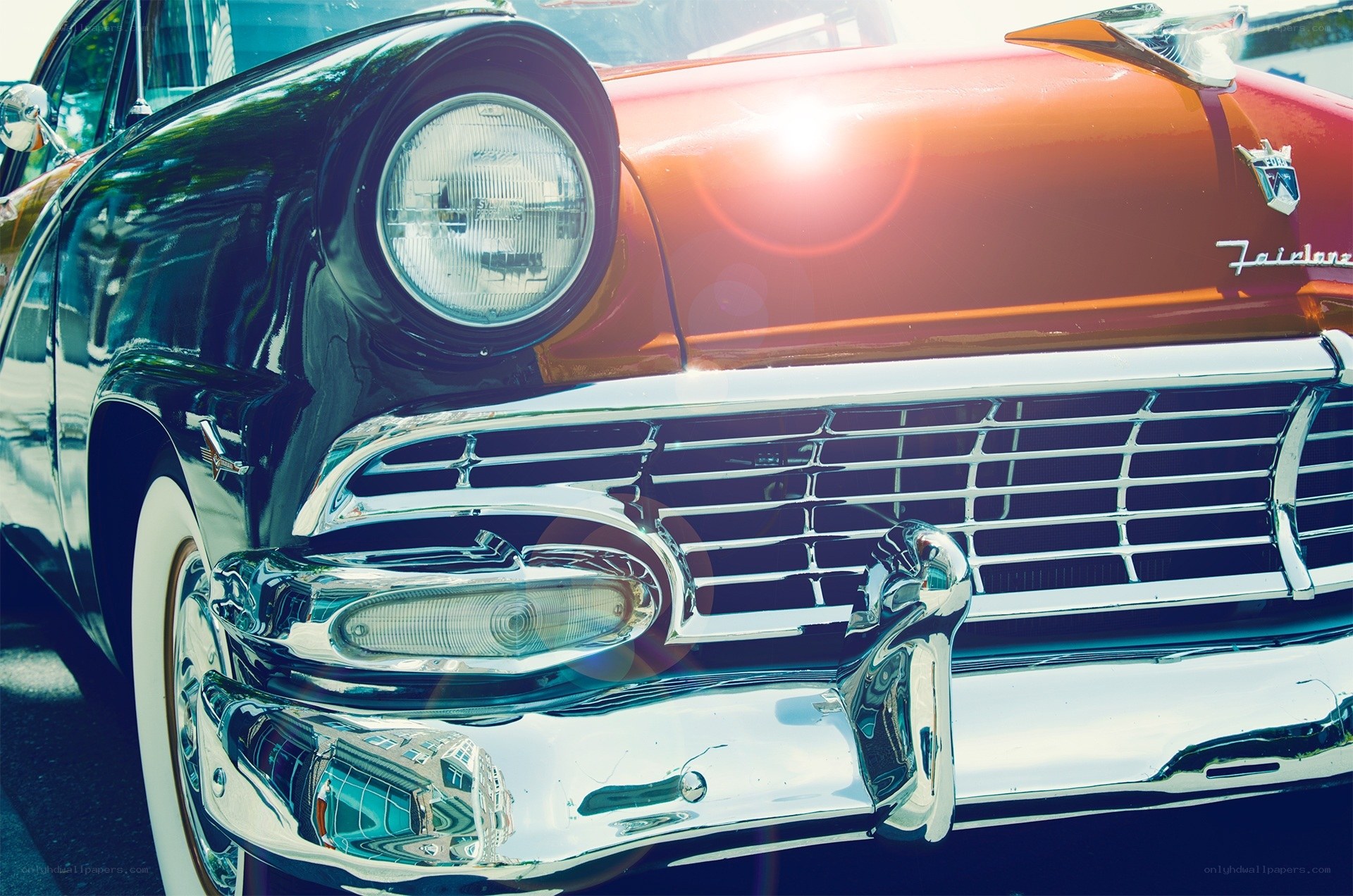 Classic car front view