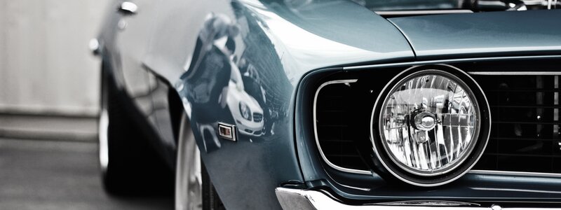 Classic Car Front View — Gray