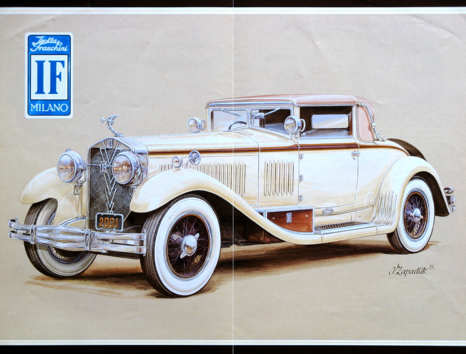 Classic car illustration