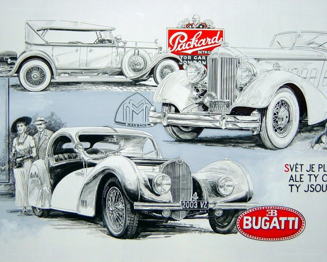 Classic car illustration