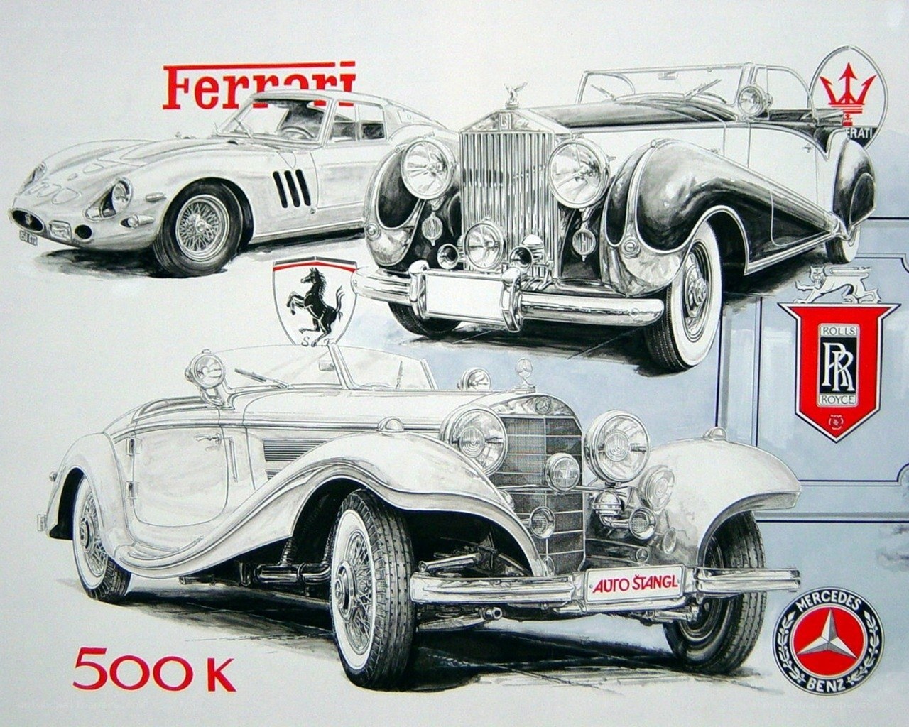 Classic car illustration