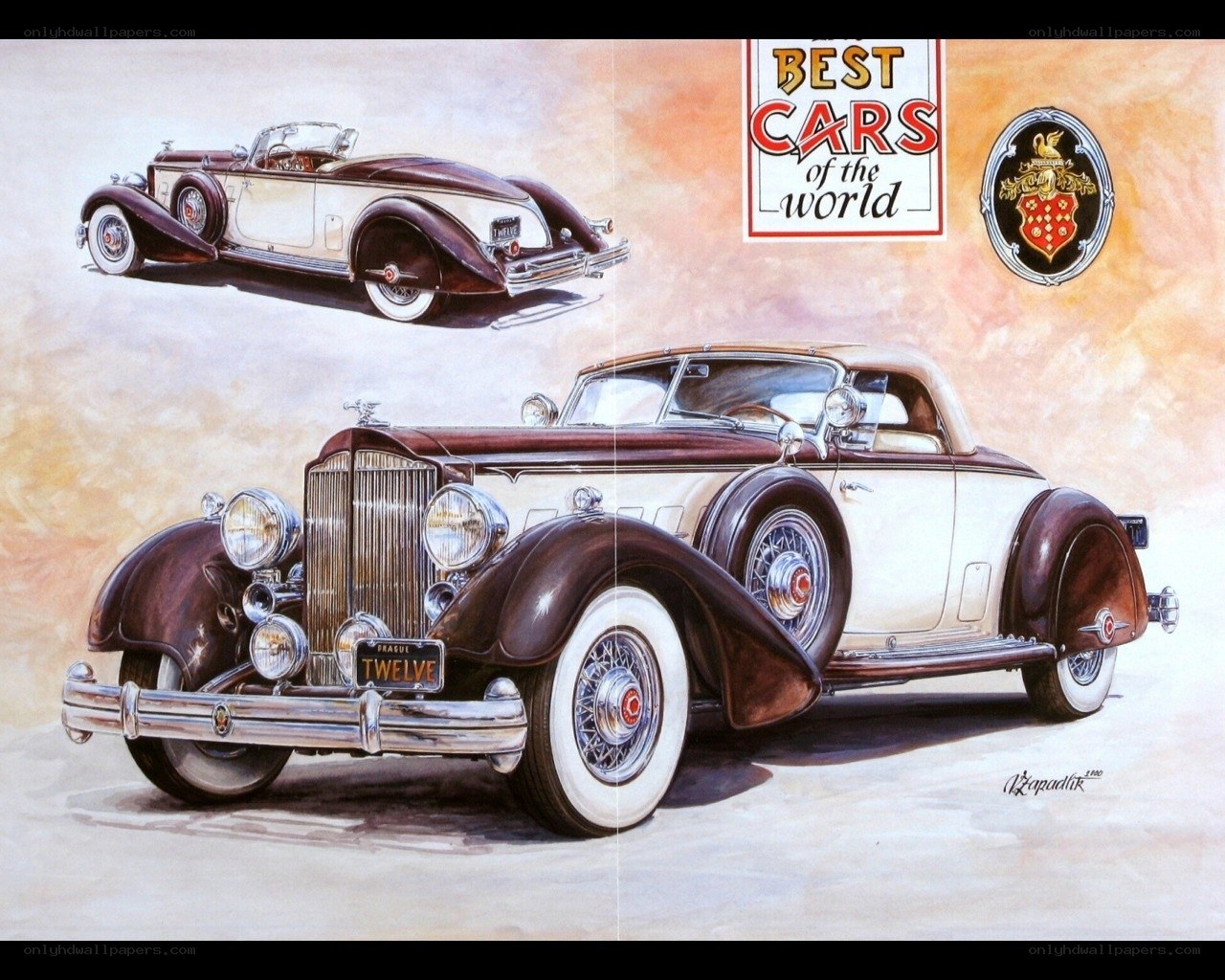 Classic car illustration
