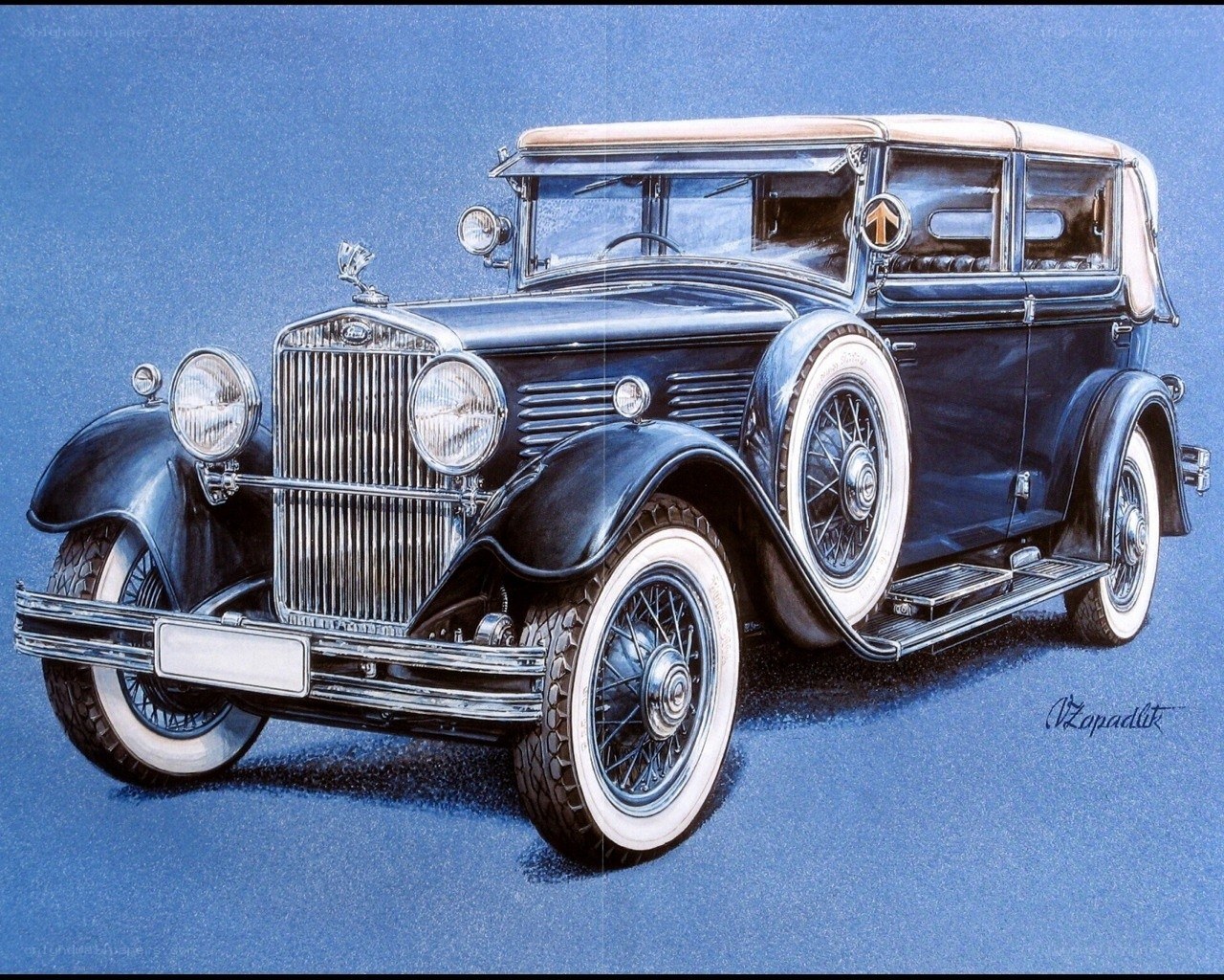 Classic car illustration