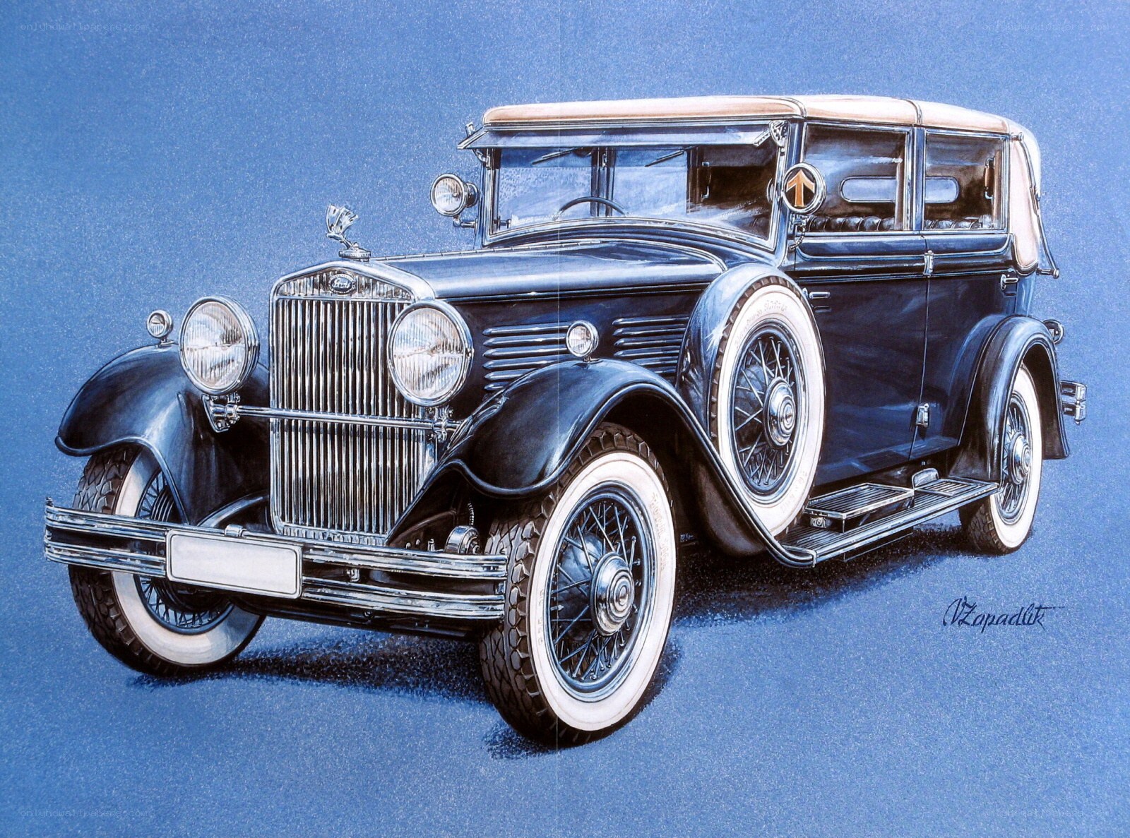 Classic car illustration