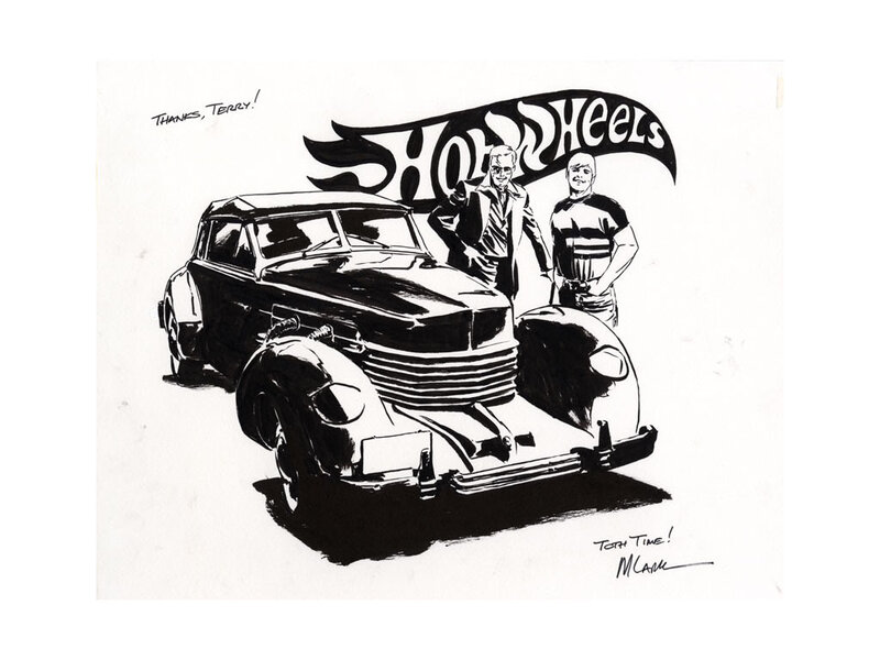 Classic Car Illustration — Black