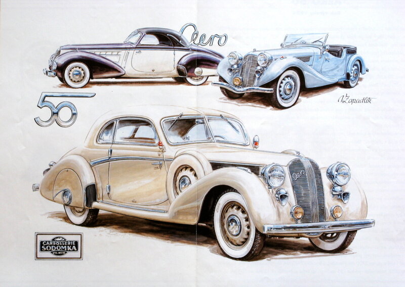 Classic car illustrations