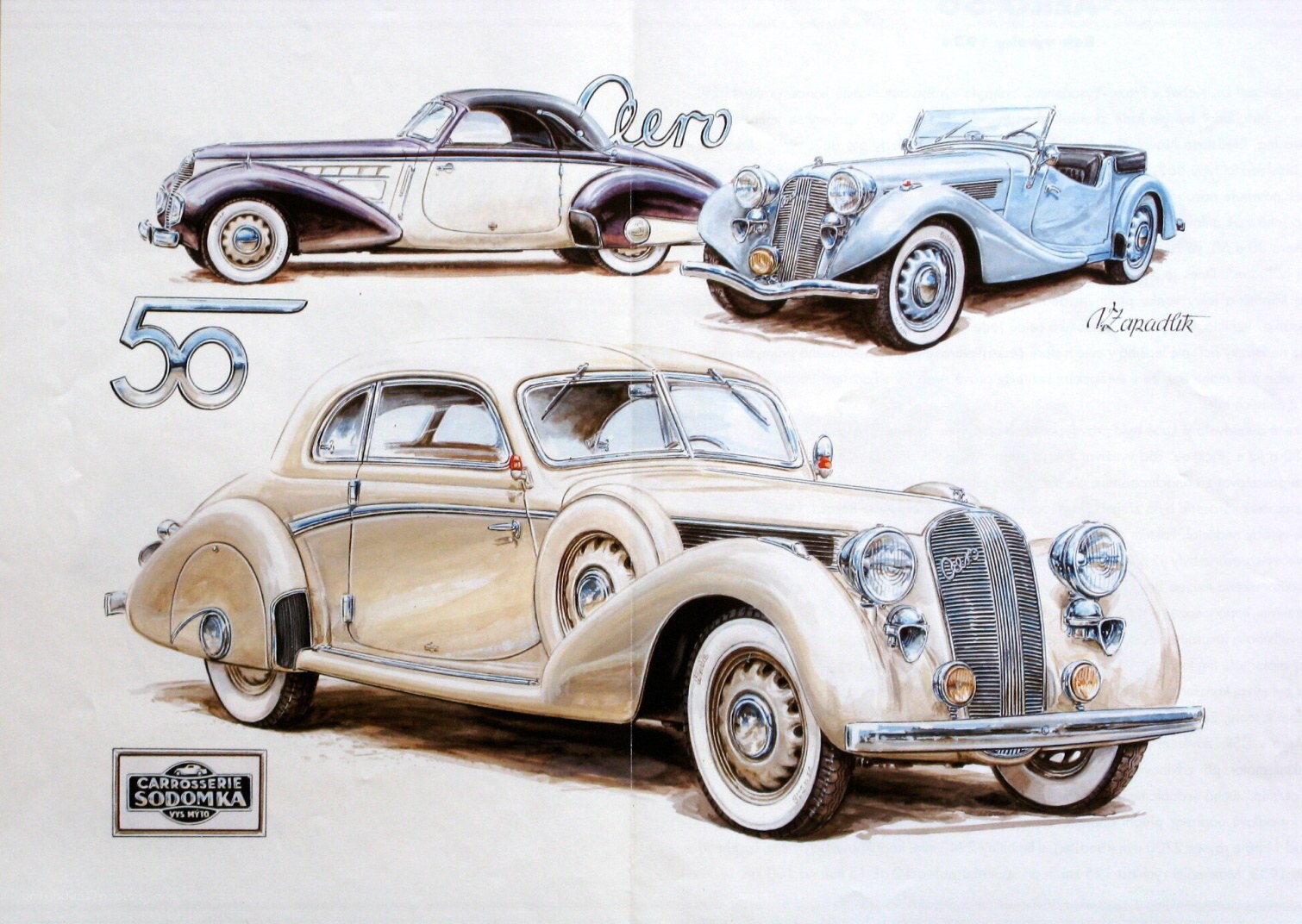 Classic car illustrations