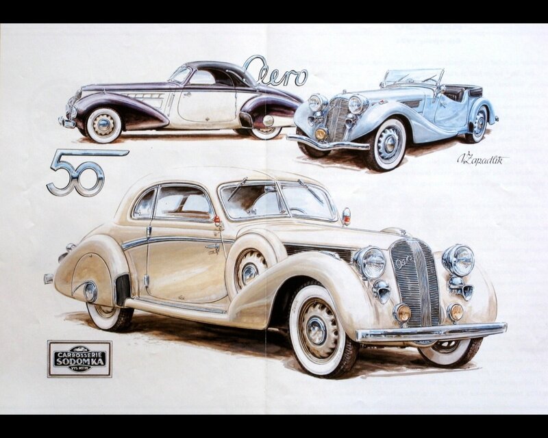 Classic car illustrations