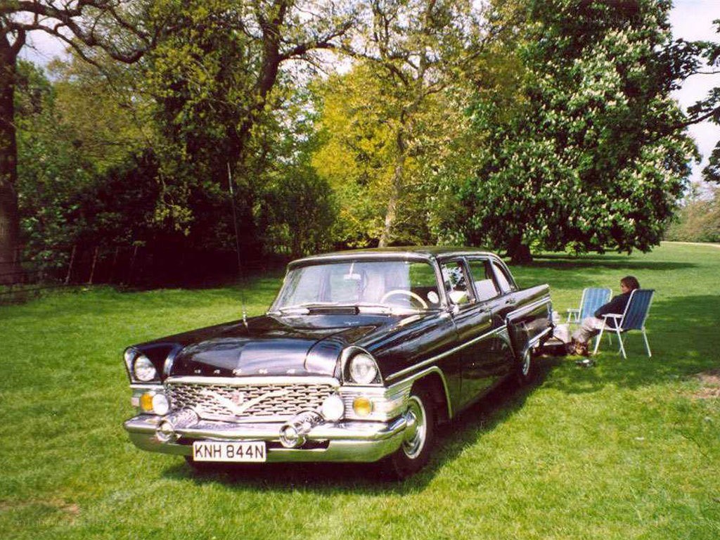 Classic car in a park