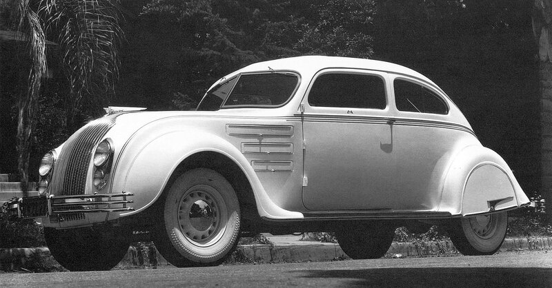 Classic car in black and white
