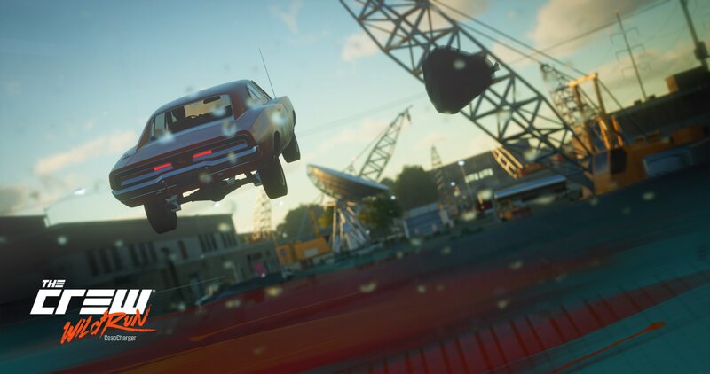 Classic Car in Mid-air