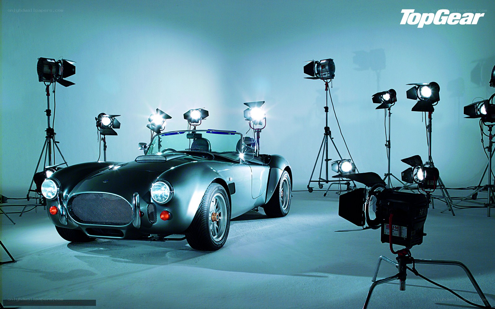 Classic car in photo studio