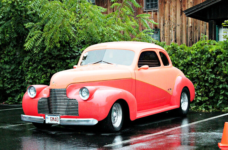 Classic Car in Rain