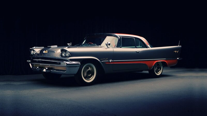 Classic Car in Studio — Black, Dramatic