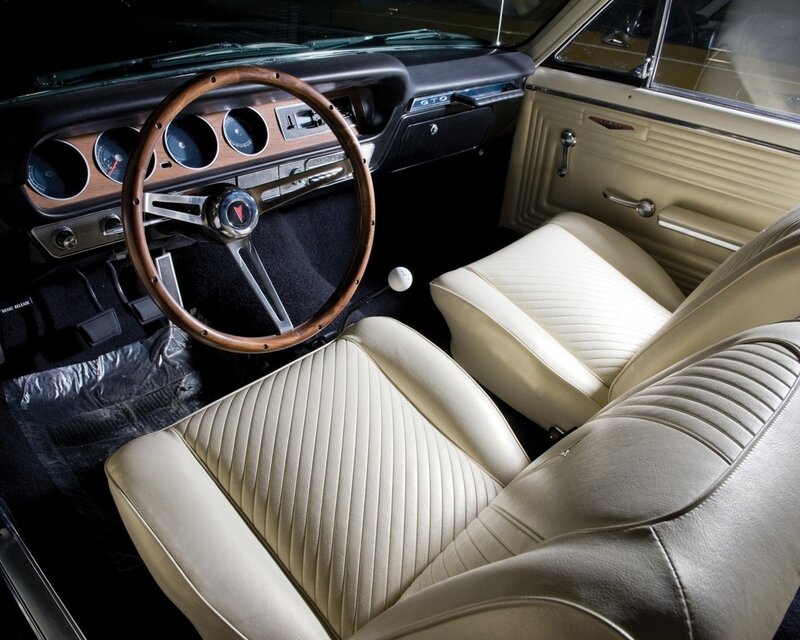 Classic Car Interior — Beige, Dramatic, Photograph