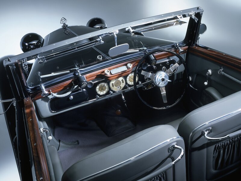 Classic Car Interior — Black, Dramatic, Photograph