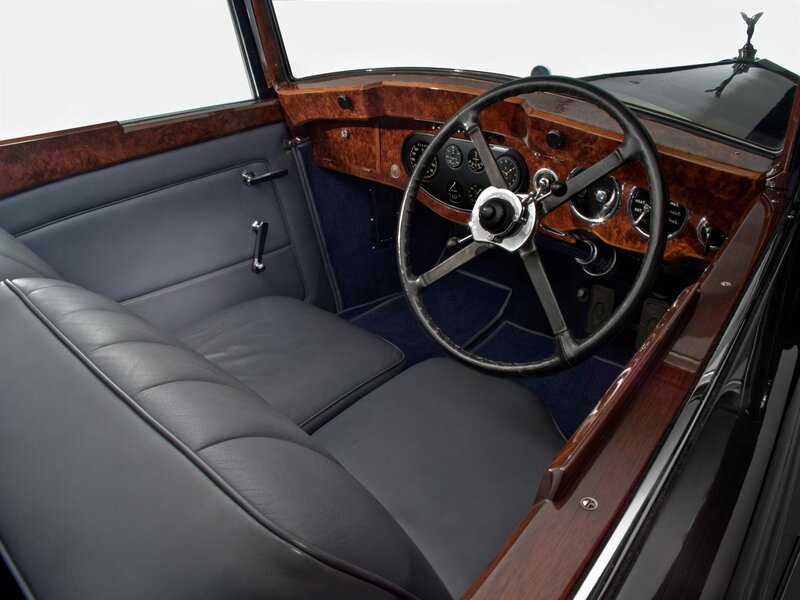 Classic Car Interior — Black, Luxurious, Photograph