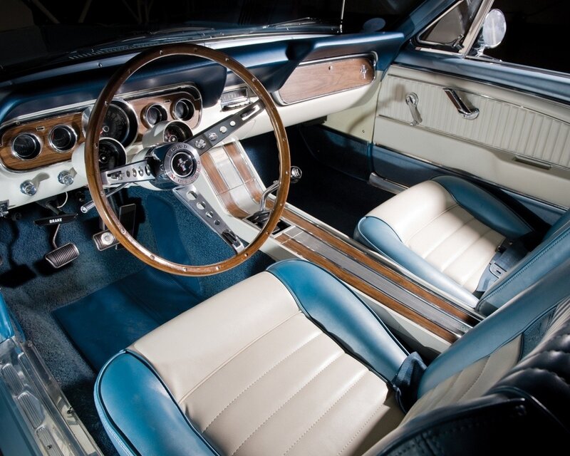 Classic Car Interior — Blue, Dramatic