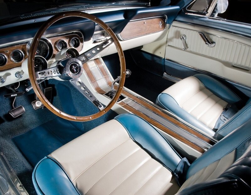 Classic Car Interior — Blue, Retro, Photograph, Steering Wheel, Dashboard