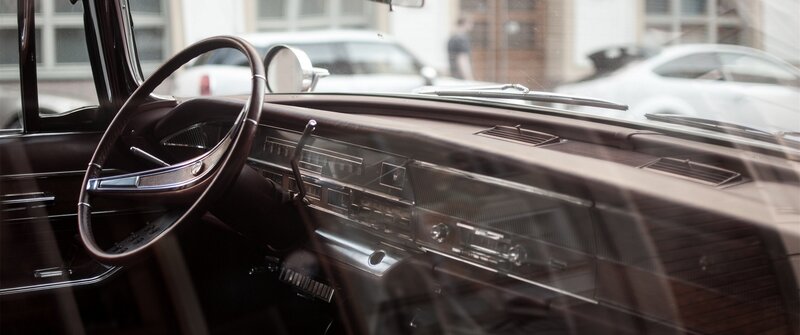 Classic Car Interior — Brown, Calm