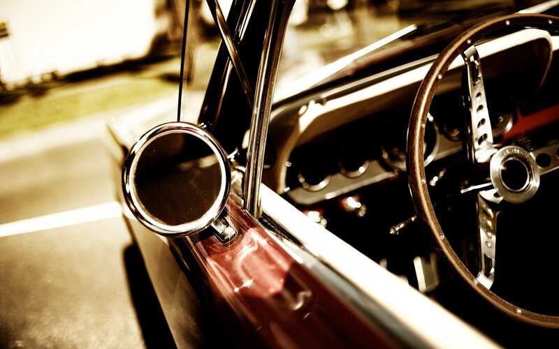 Classic Car Interior — Brown, Nostalgic