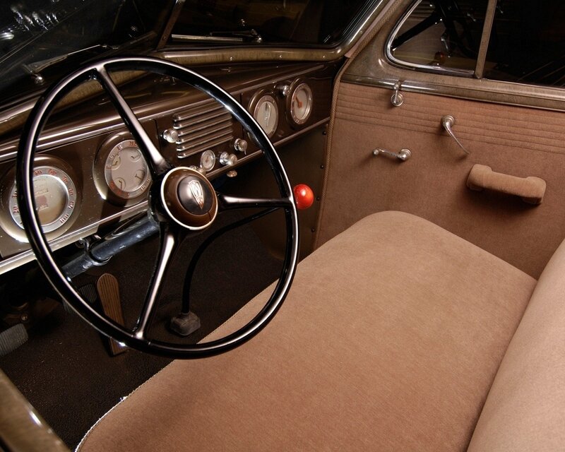 Classic Car Interior — Brown, Retro, Photograph, Steering Wheel, Dashboard, Seat