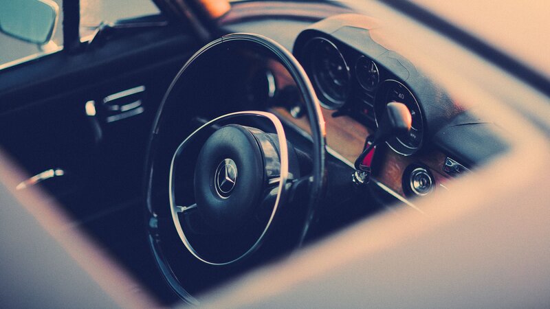 classic car interior close-up
