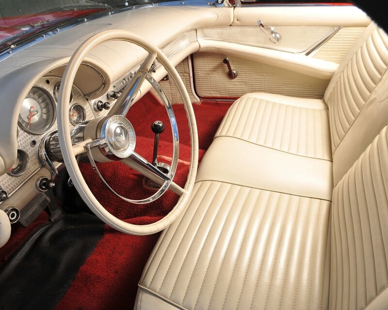 Classic Car Interior — Cream, Retro, Photograph