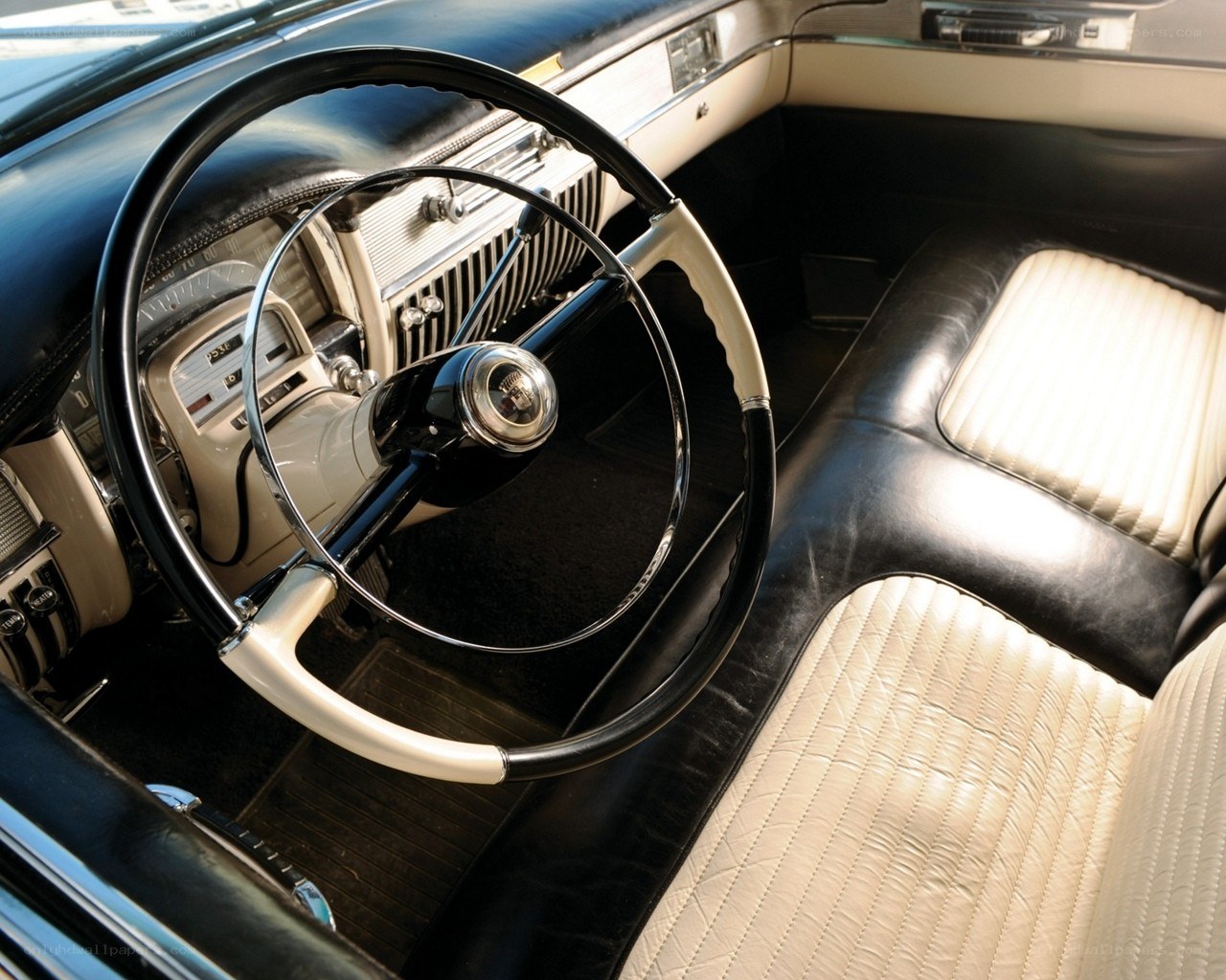 Classic car interior dashboard